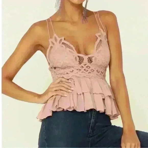 NWT Free People Adella Pink Cami - Picture 1 of 7